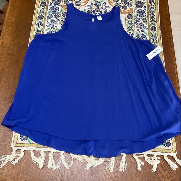 Brand new-like silk-royal blue, strappy top flare bottom hem- perfect condition. - Picture 2 of 7